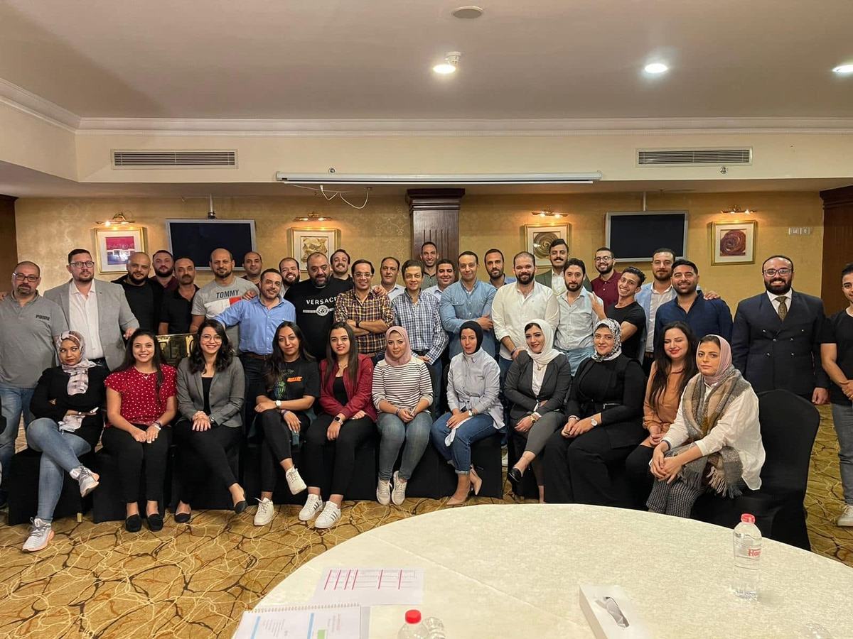 Planet Cure colleagues gathered for the annual company meeting