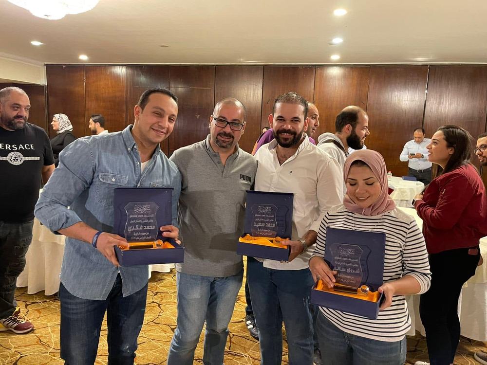 Award recipients with colleagues after the ceremony